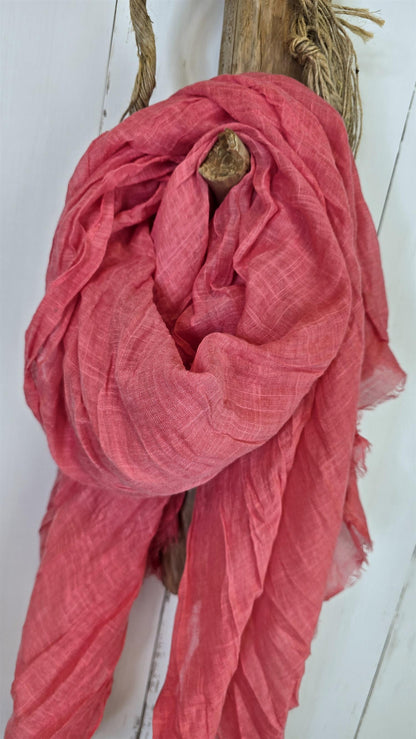 Crinkle skjerf stark rosa