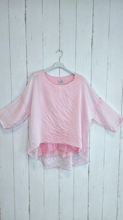 Gaya Lag-på-Lag Topp rosa