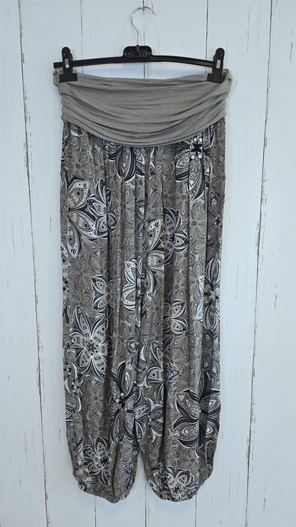Jasmine bukse med print taupe
