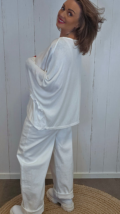 Miriam leo topp offwhite