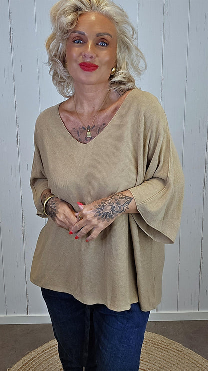Leah genser topp camel