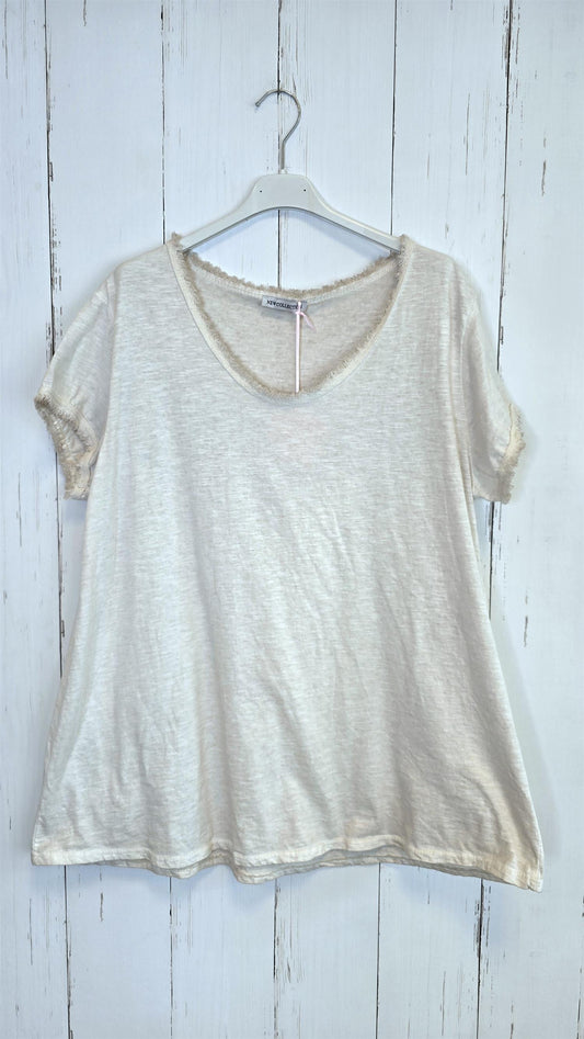 Bella basic T-skjorte beige