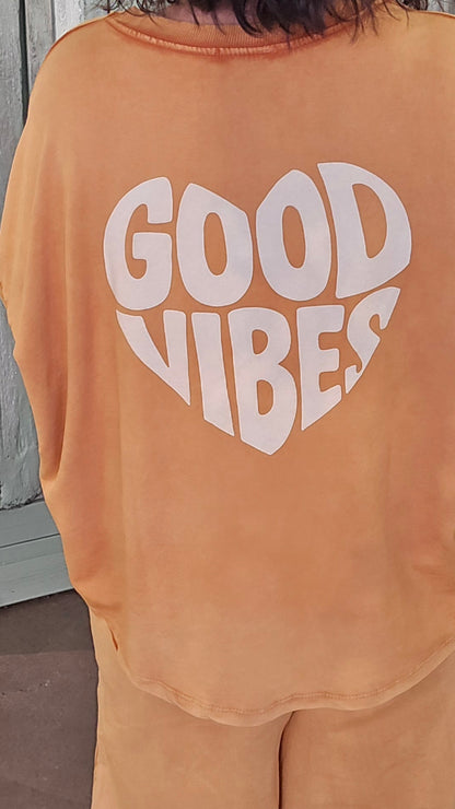 Good Vibes genser orange
