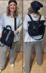 Bianca Leather Backpack Black