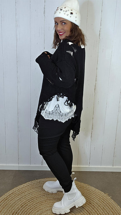 Astrid Strikkegenser med glidelås