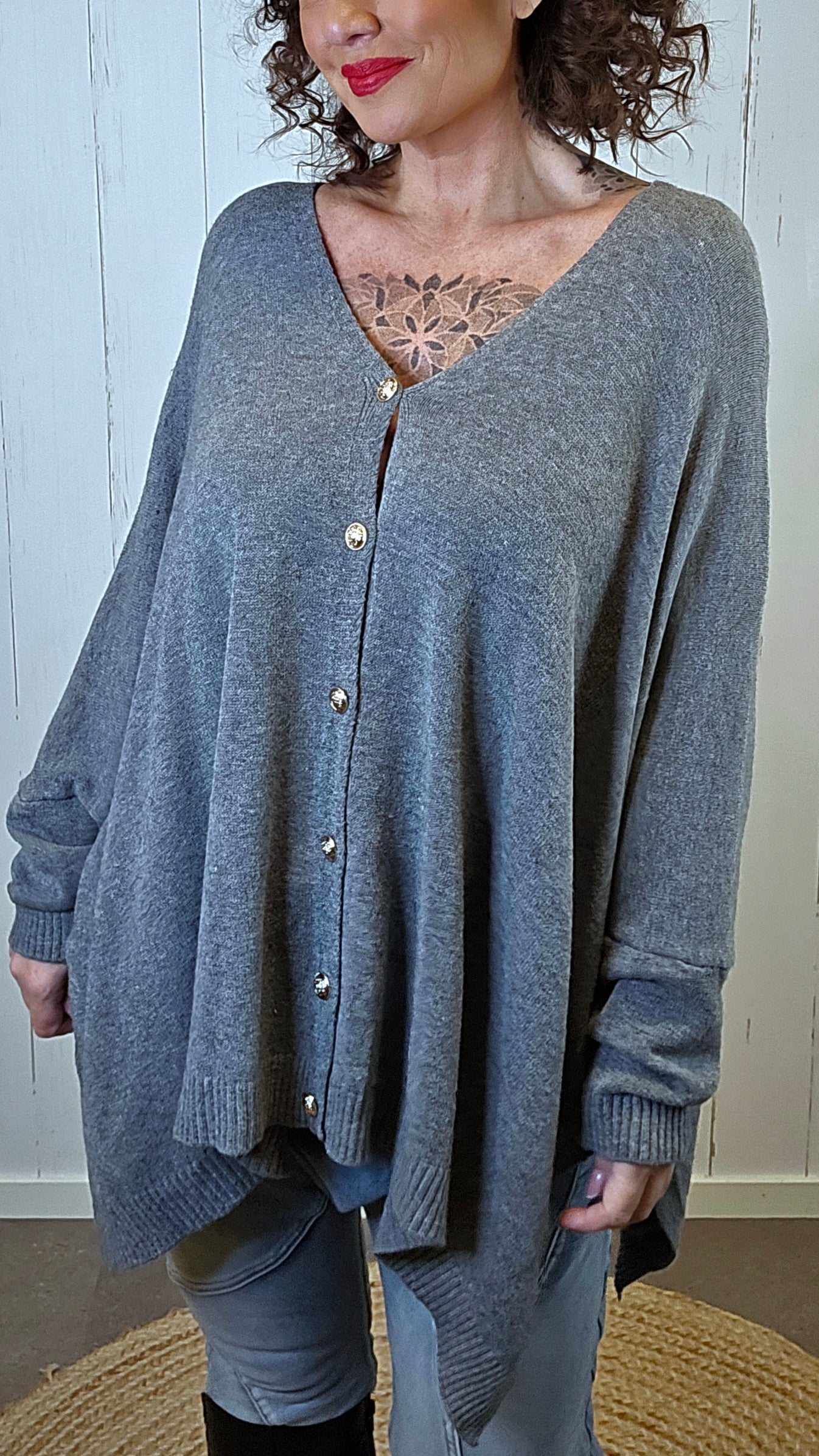 Enya cardigan grå