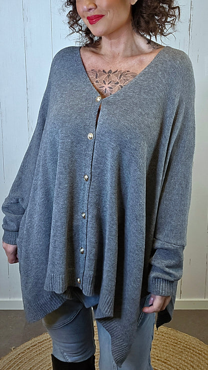 Enya cardigan grå