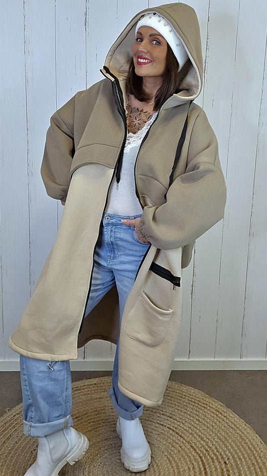 Nova lang oversized hettejakke