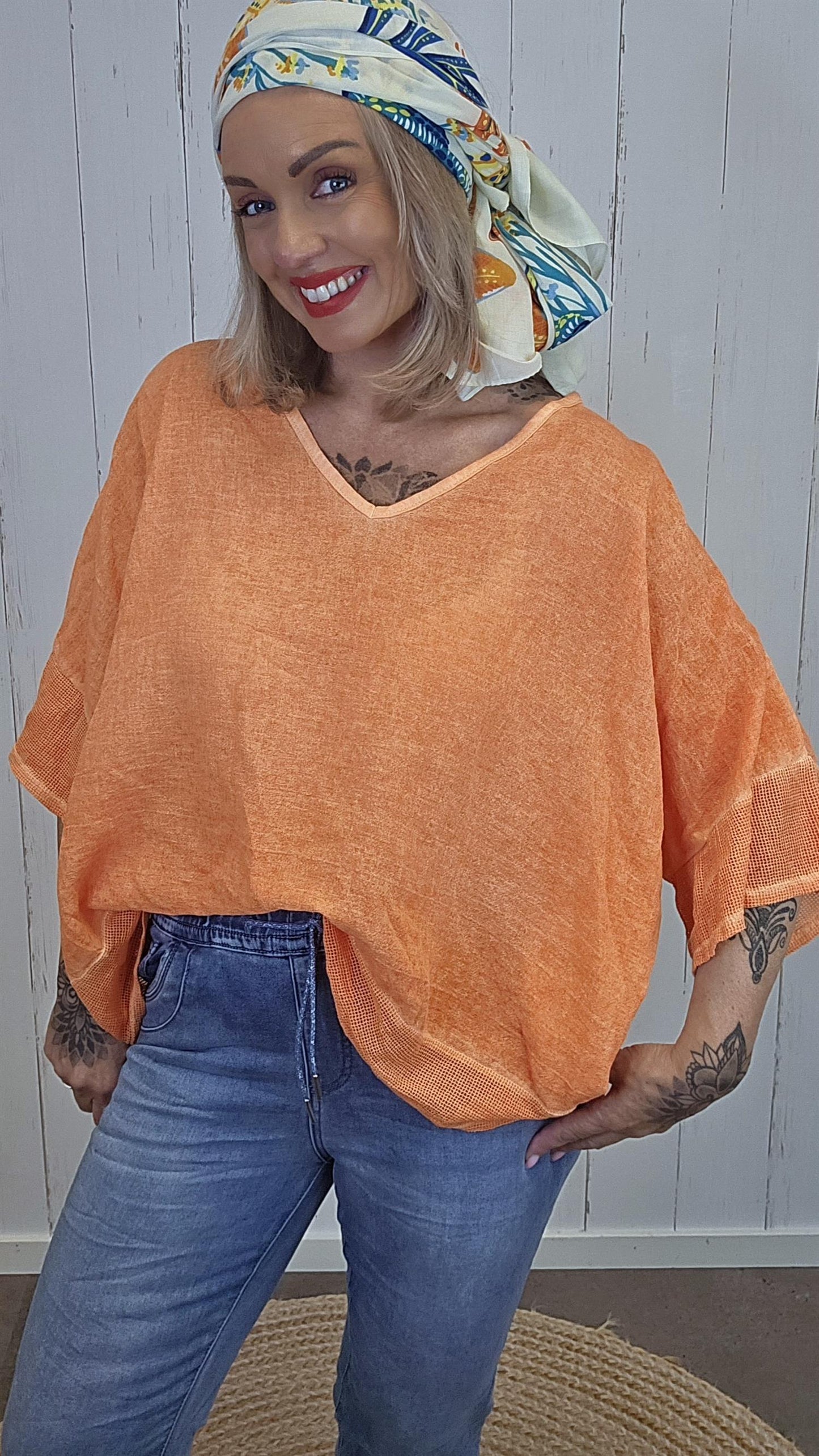 Blair Topp med V-hals orange