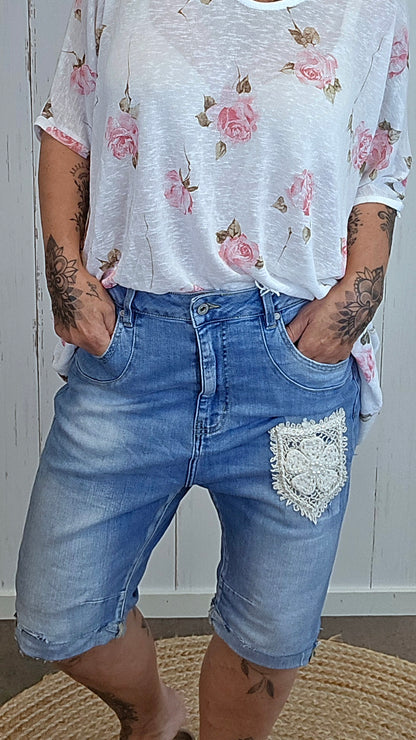 Sofia denim shorts
