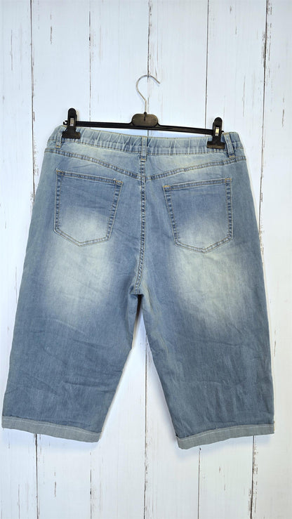 Sally jeansshorts med patches