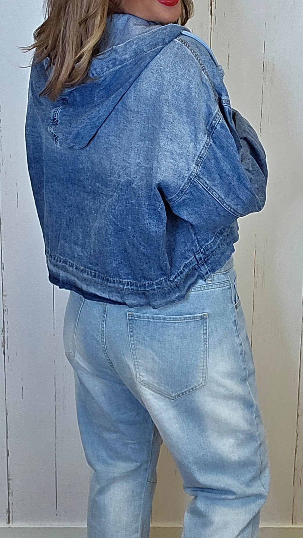 Alysa denim Hettejakke