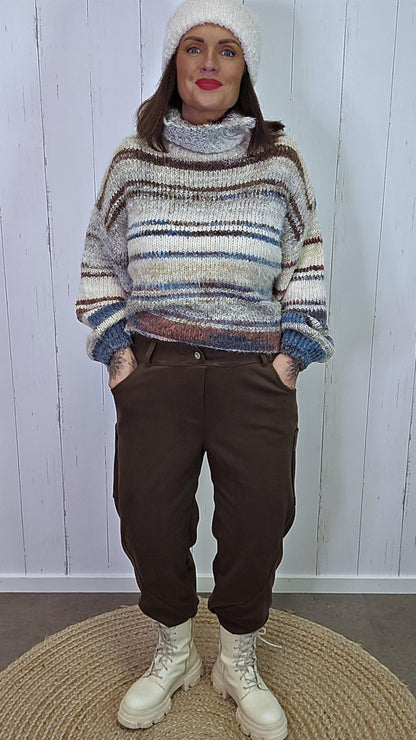 Ella brun bukse med lommer
