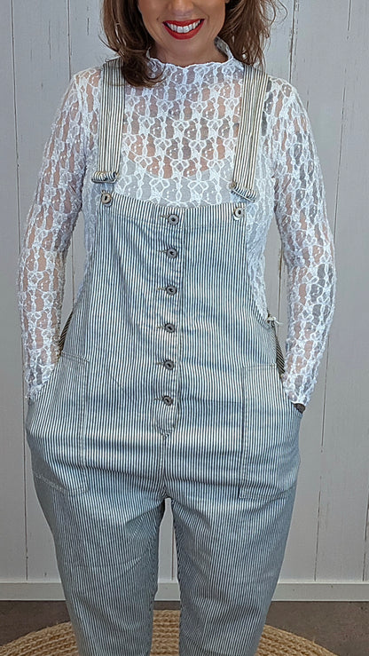 Pia snekkerbukse  striper navy