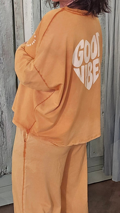 Good Vibes genser orange