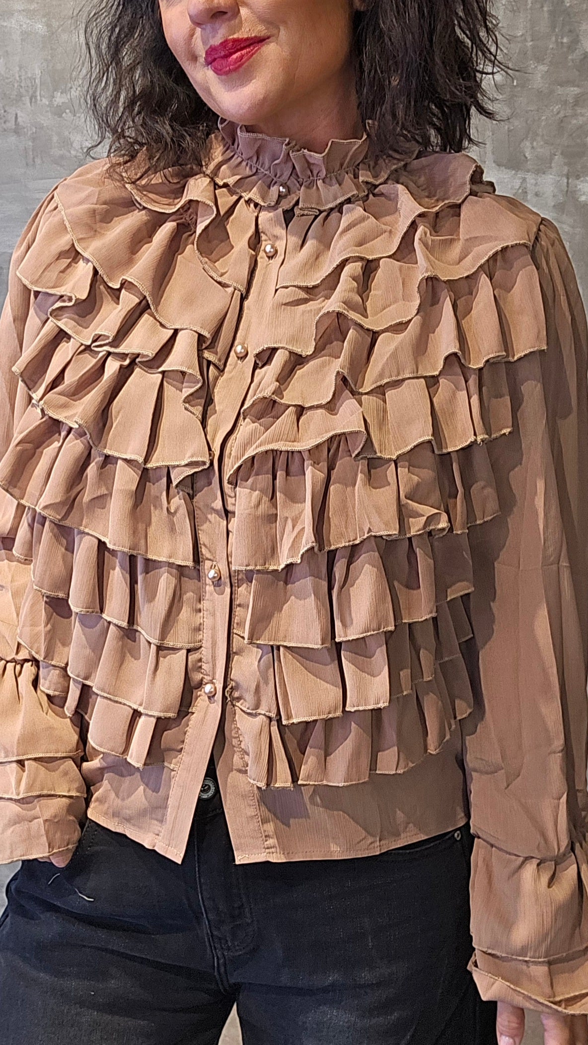 Kajsa skjorte bluse camel