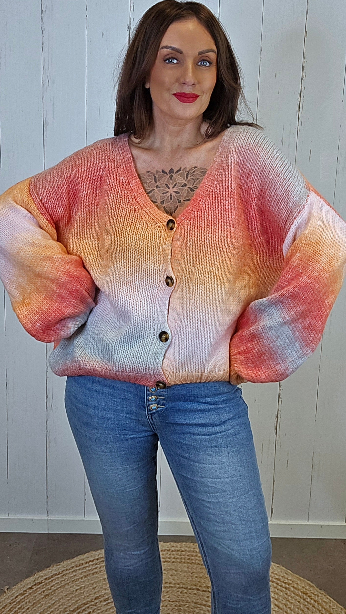 Melody cardigan orange