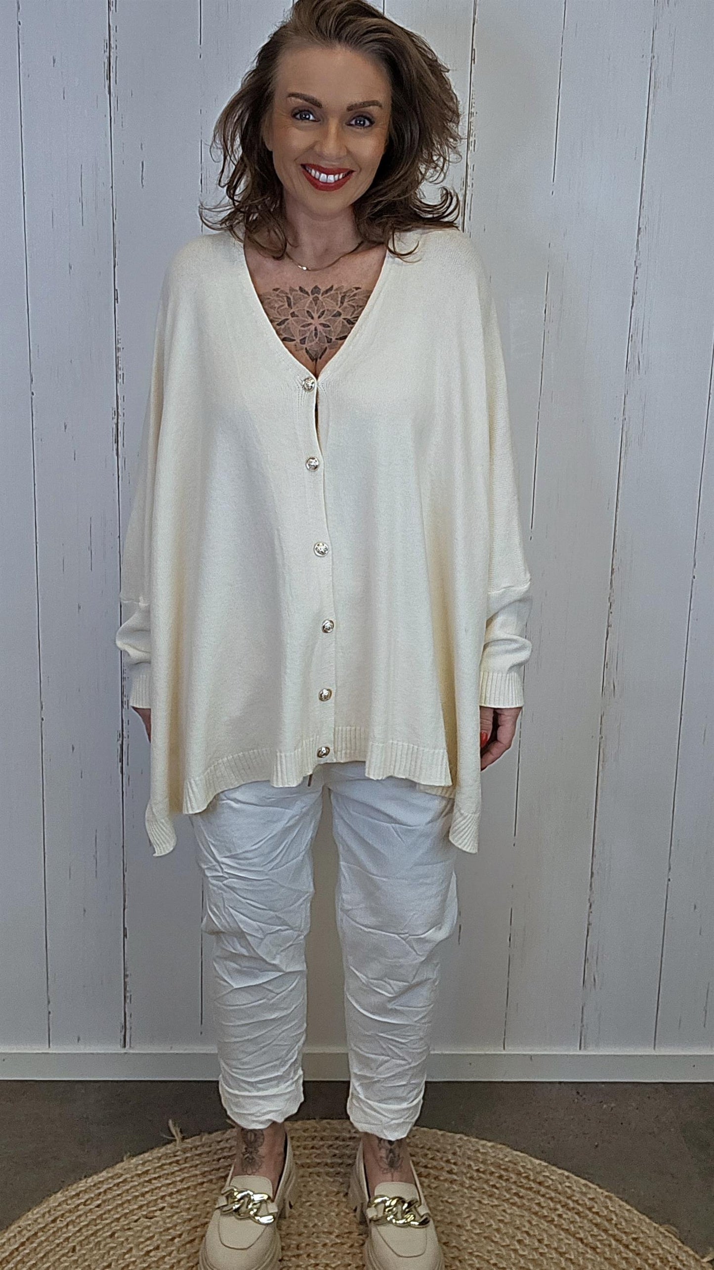 Enya cardigan varm krem