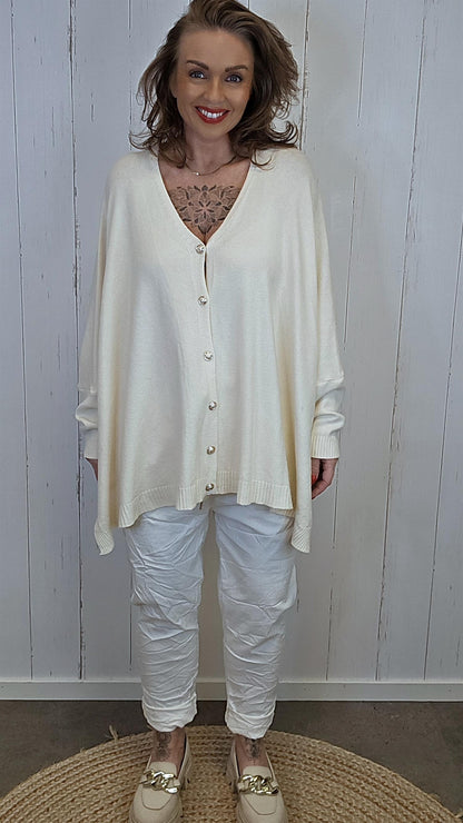 Enya cardigan varm krem