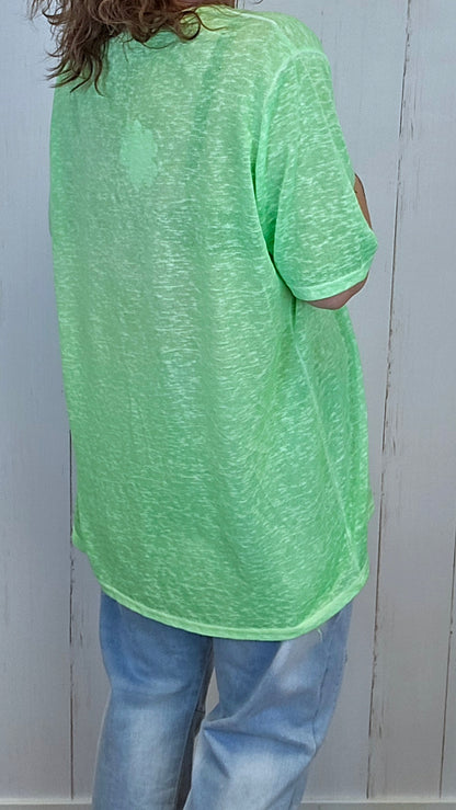 Saint Tropez t-skjorte neon eplegrønn