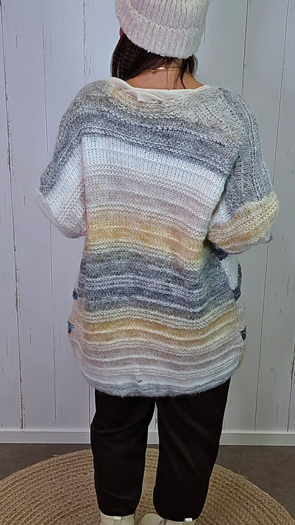 Elise strikket jakke beige