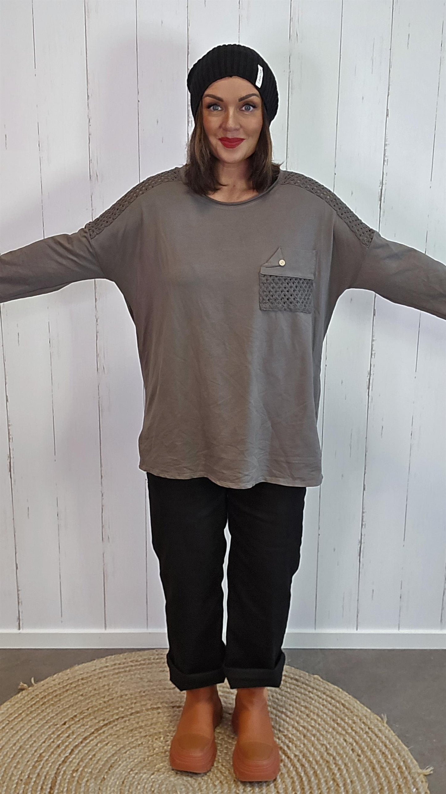 Elena topp taupe