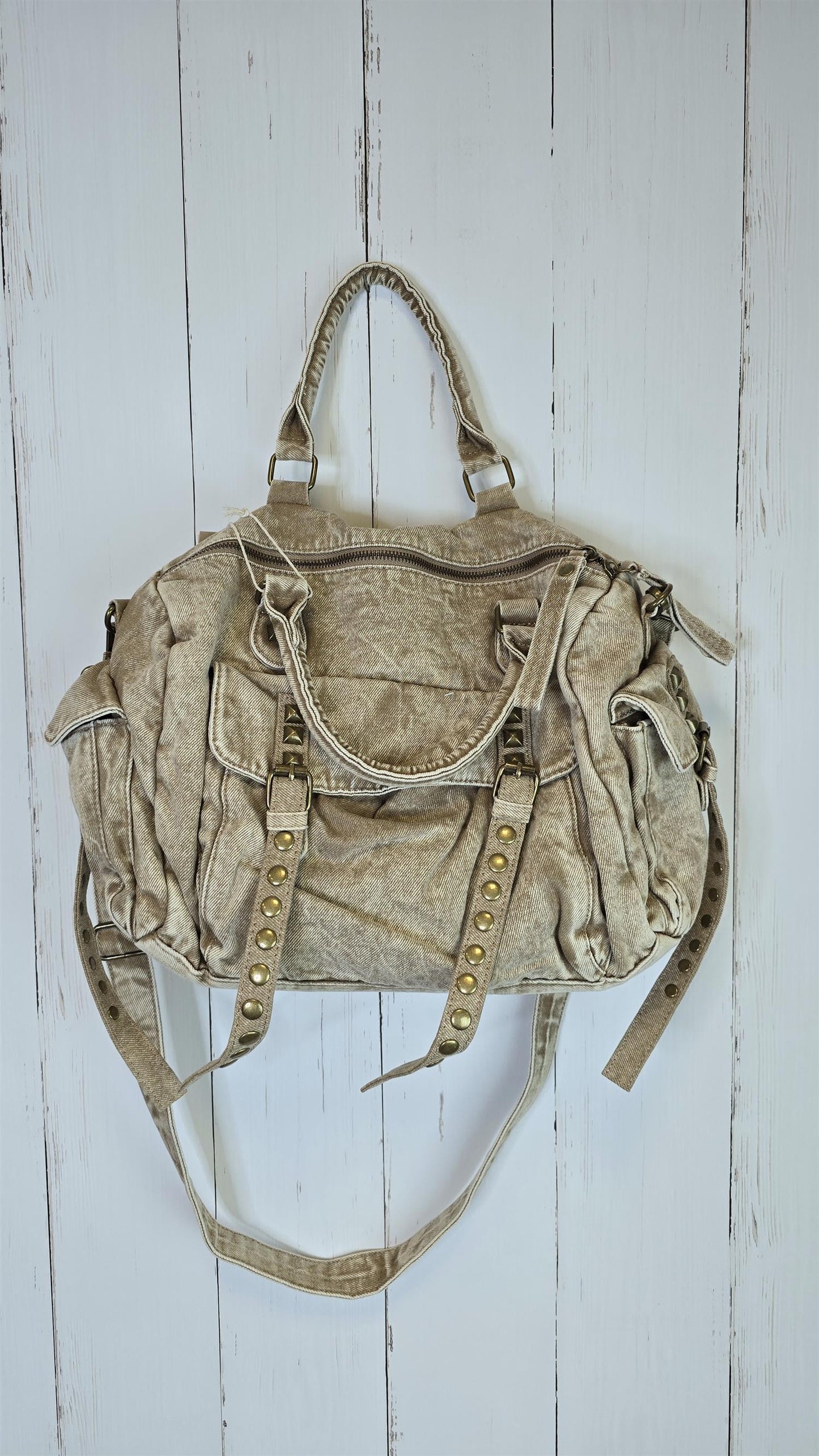 Molly denim veske beige