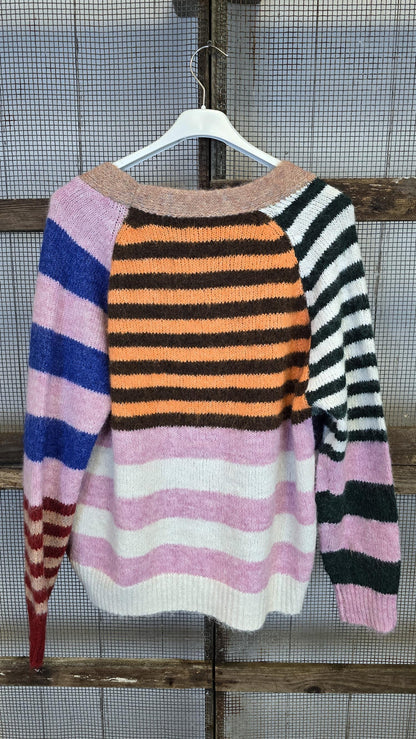 Wendy genser jakke striper