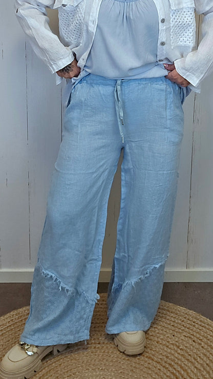 Dina linbukse lyseblå