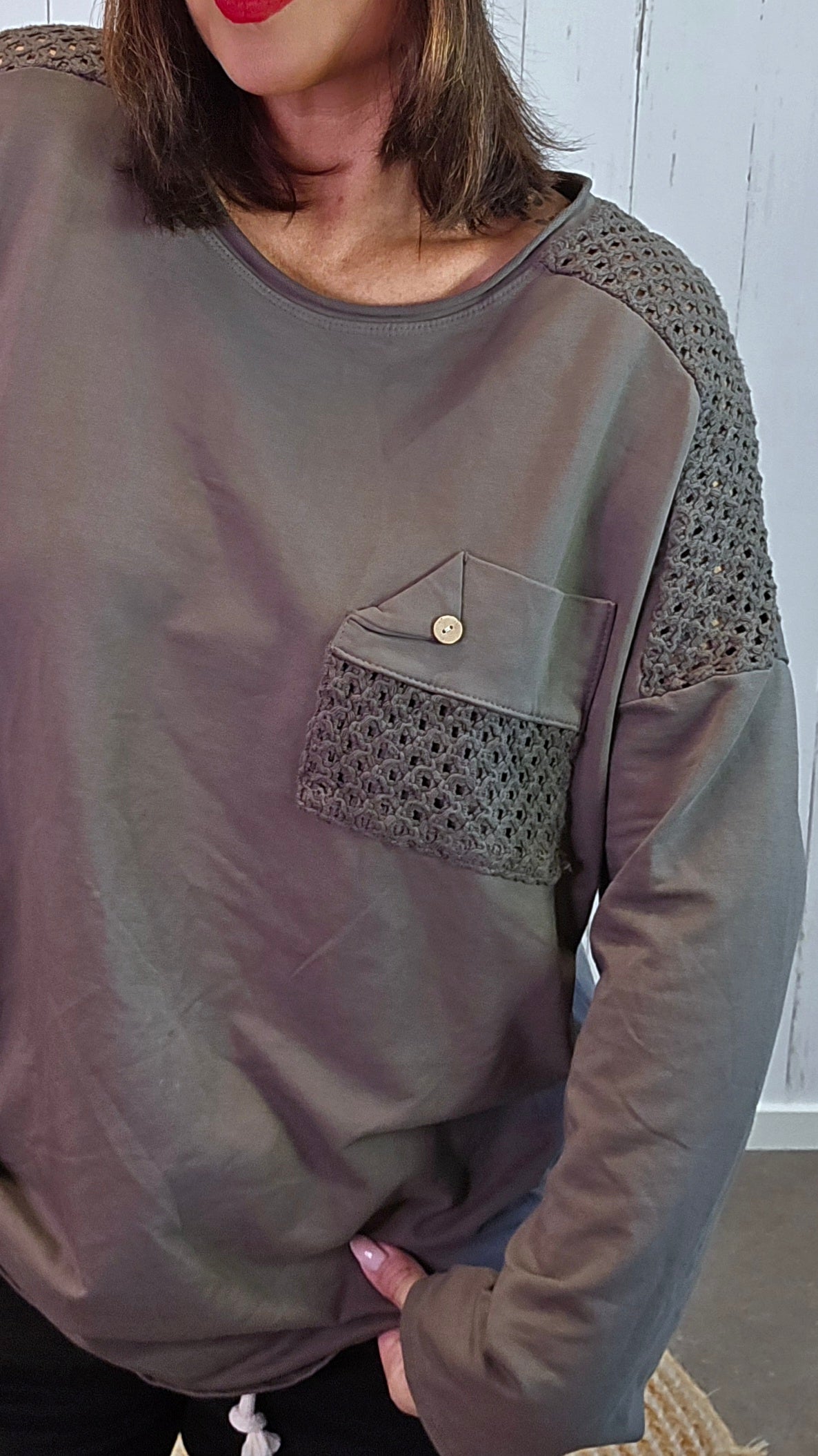 Elena topp taupe