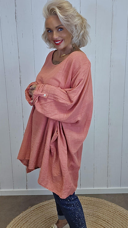 Melissa baggy topp brendt rosa