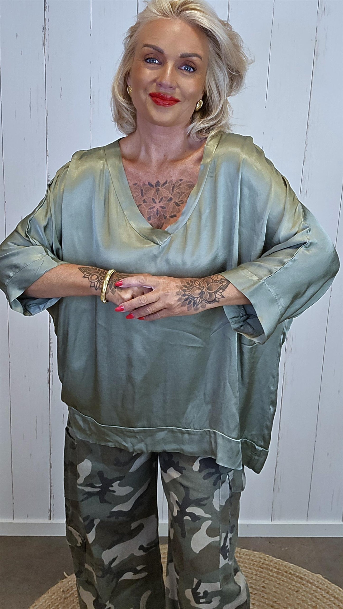 Rikke bluse kaki