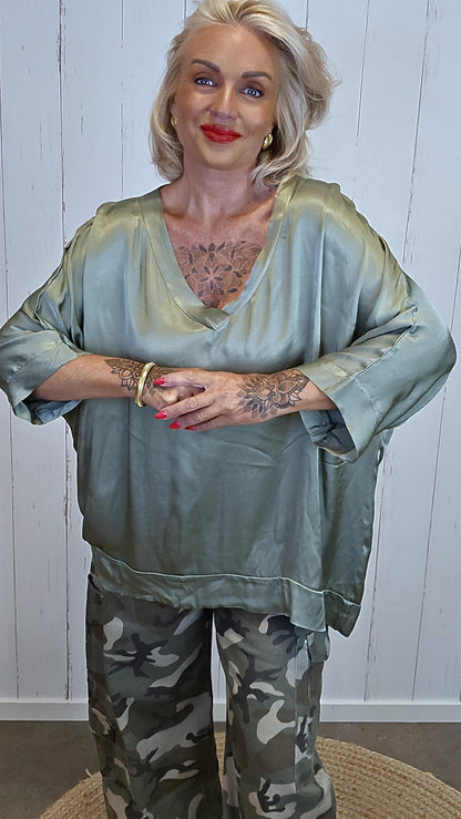 Rikke bluse kaki
