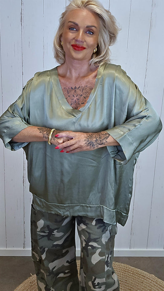 Rikke bluse kaki