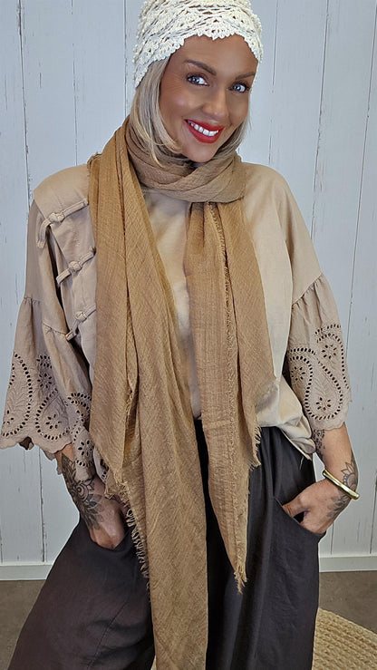 Izzy skjerf camel