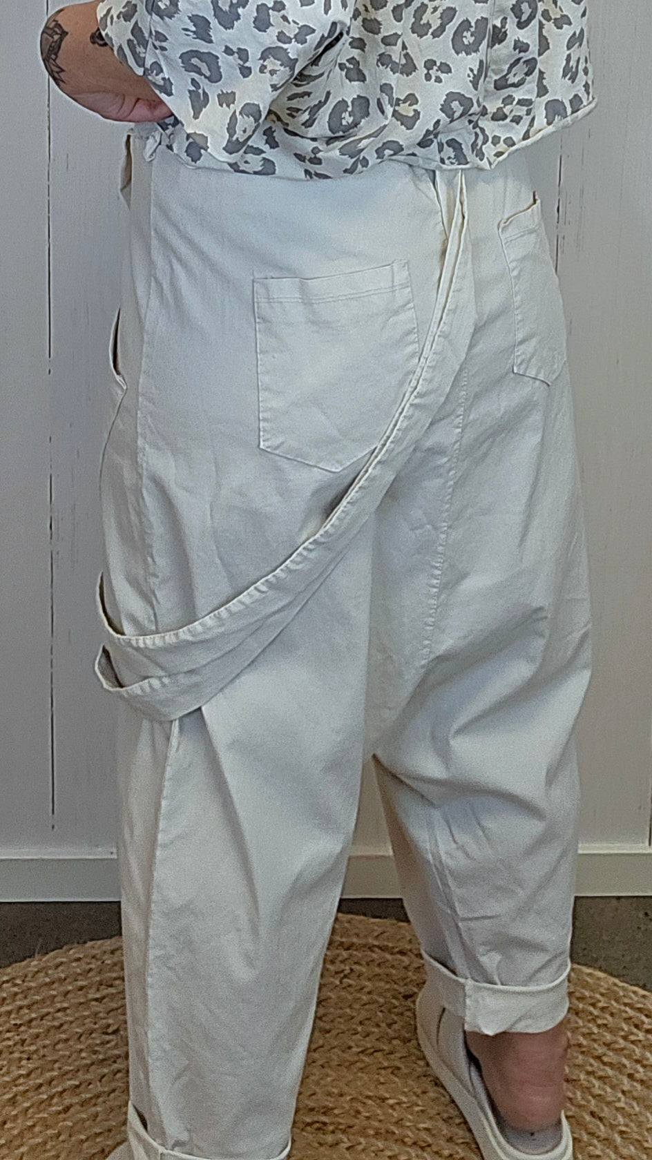 Line harem bukse beige