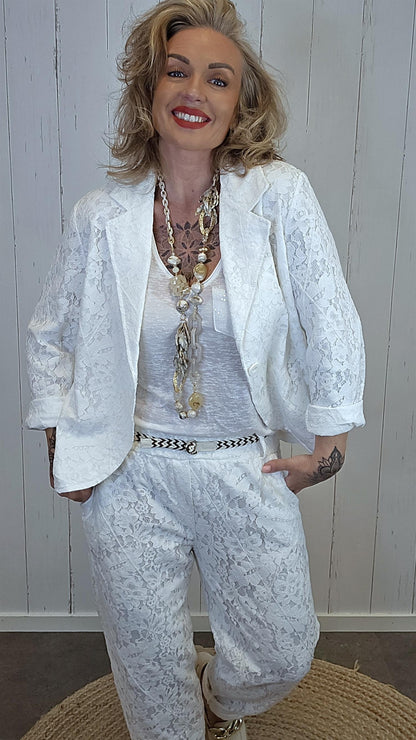 Cleo blondebukse hvit