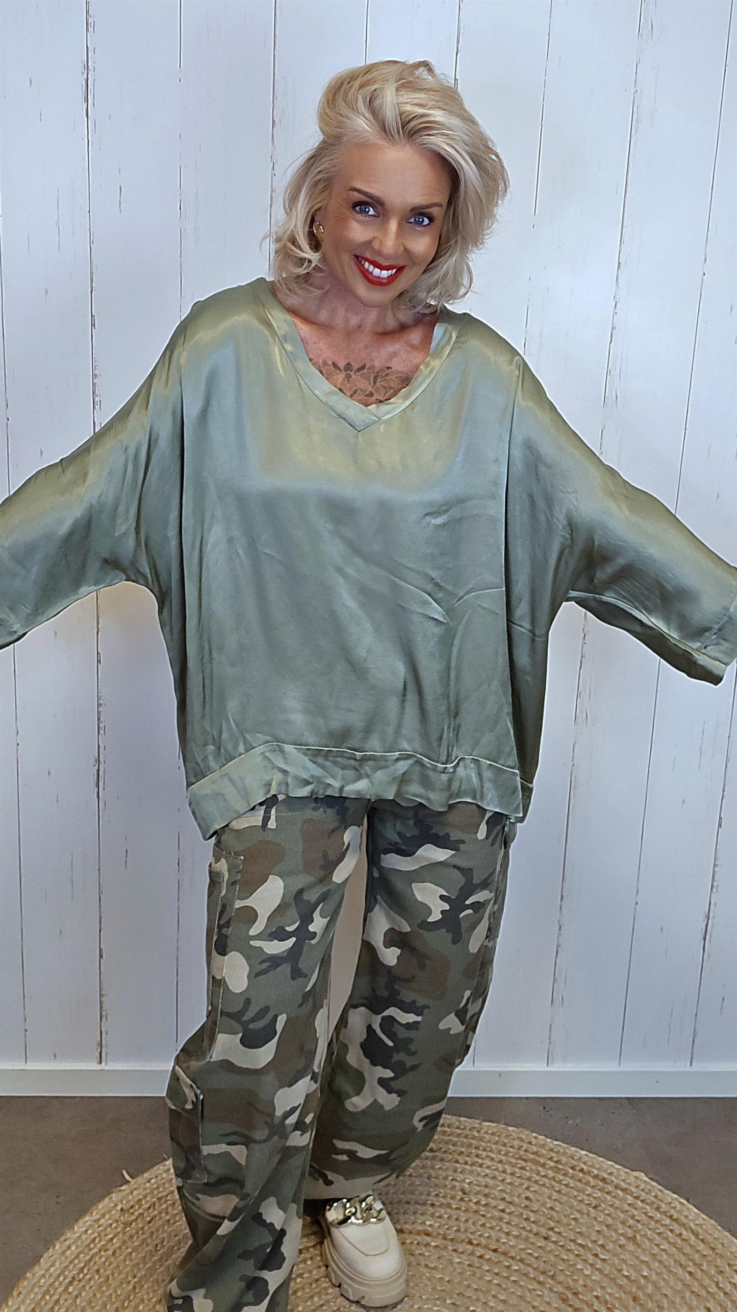 Rikke bluse kaki