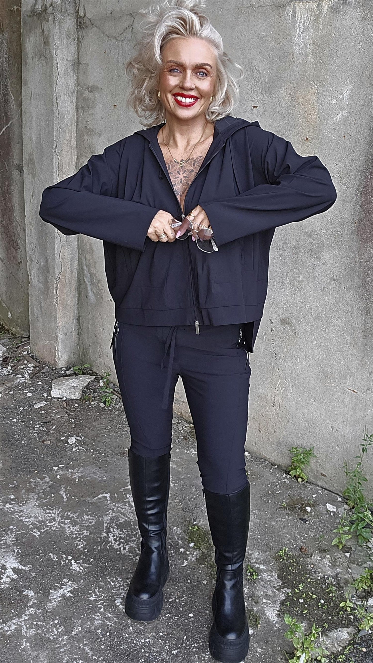 Simona jacket technical jersey black
