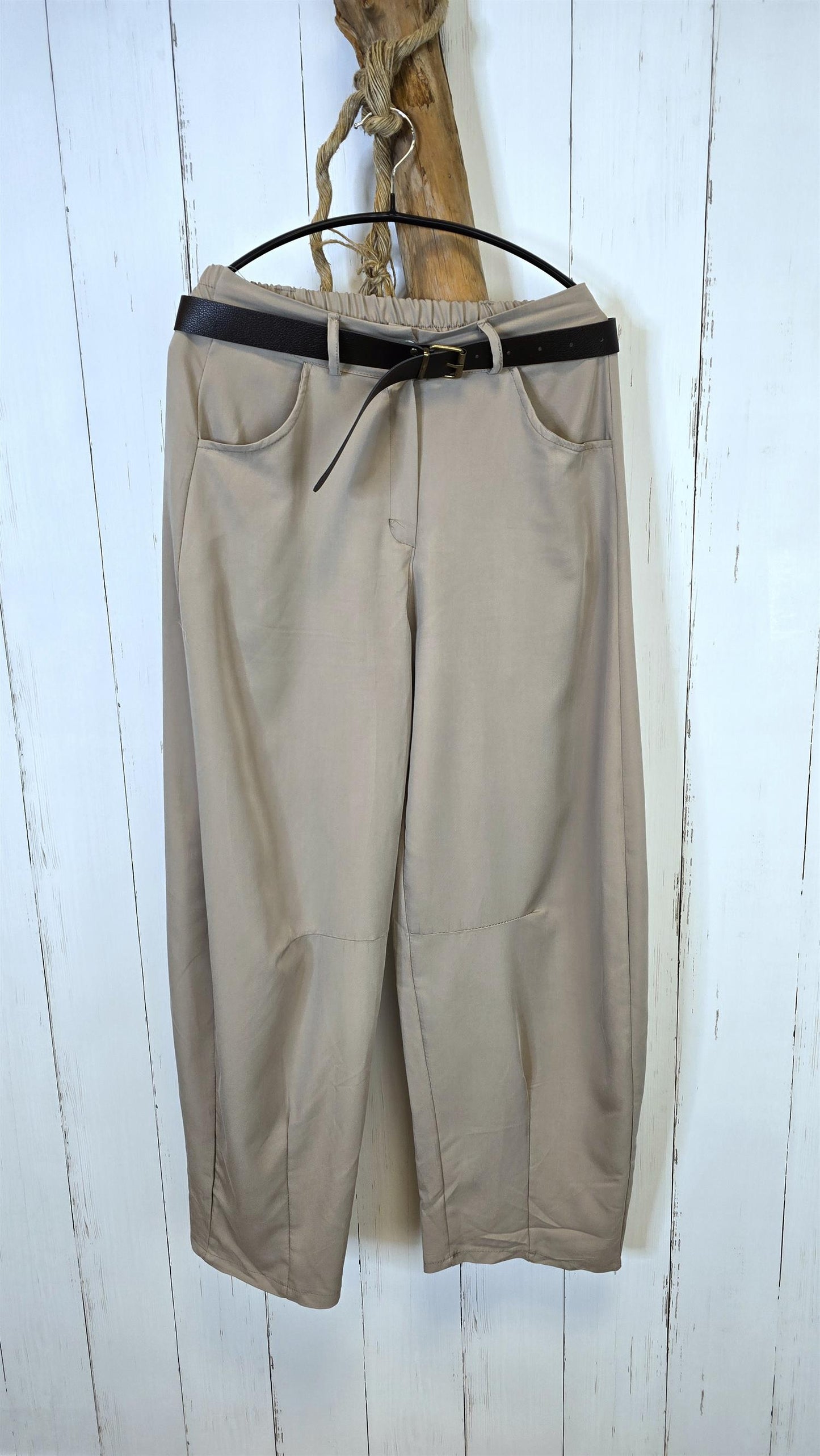 Tilda bukse mørk beige