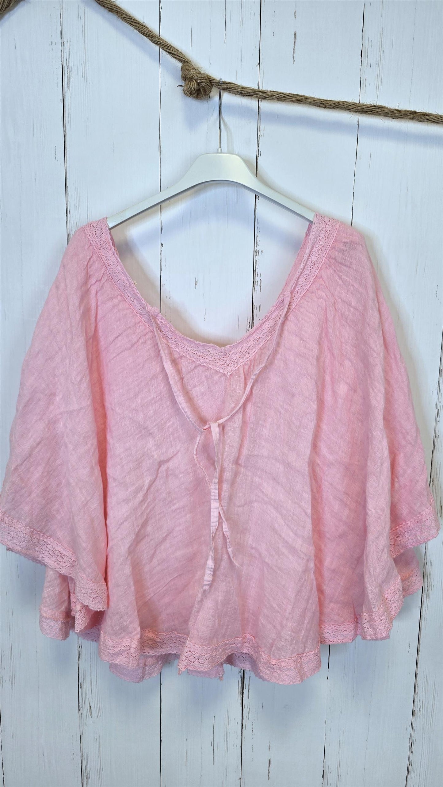 Sett Ponchotopp bukse rosa