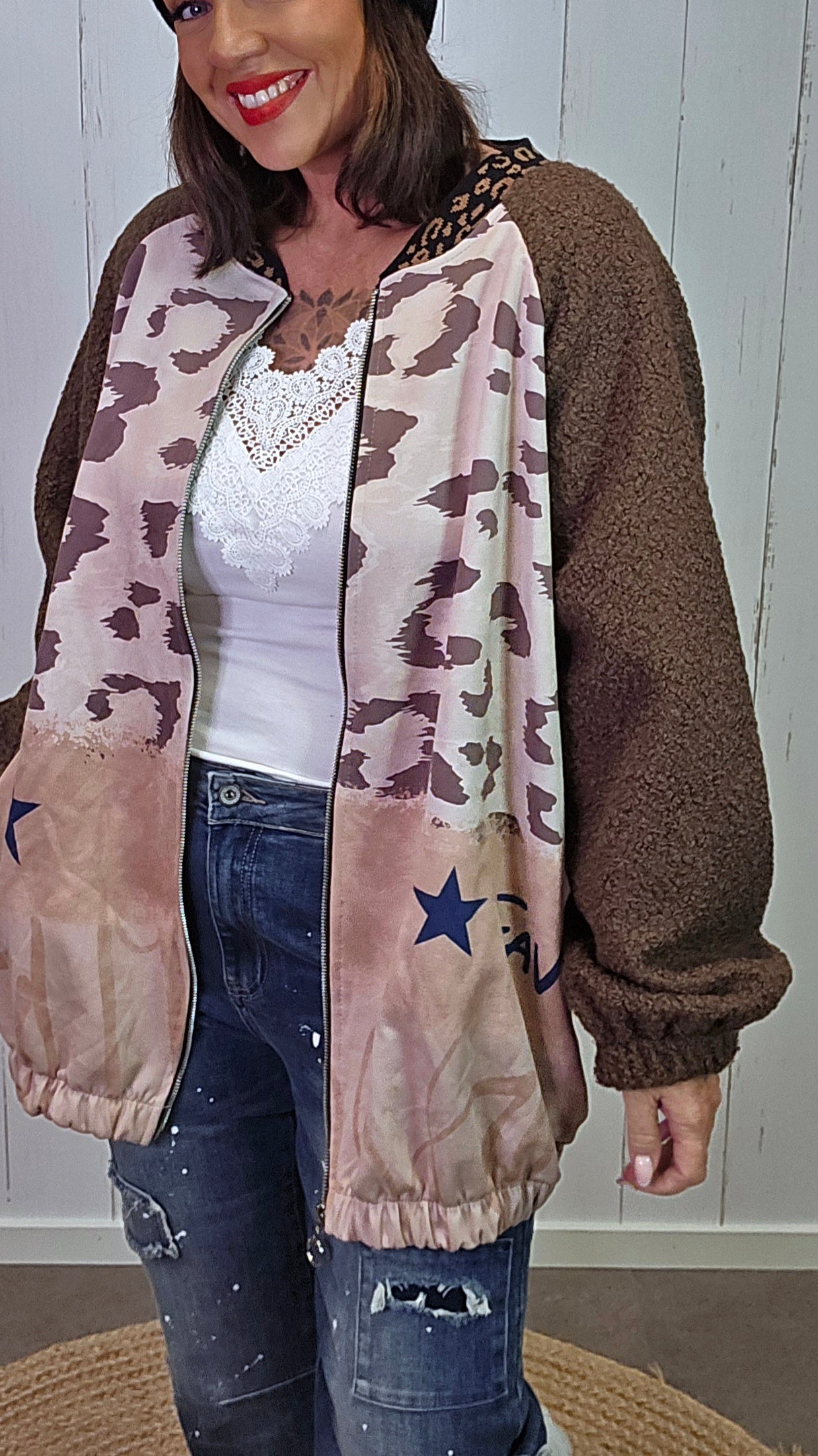 Teddy jakke brun