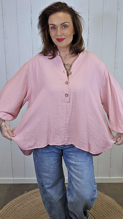 Sara Viskosebluse Rosa