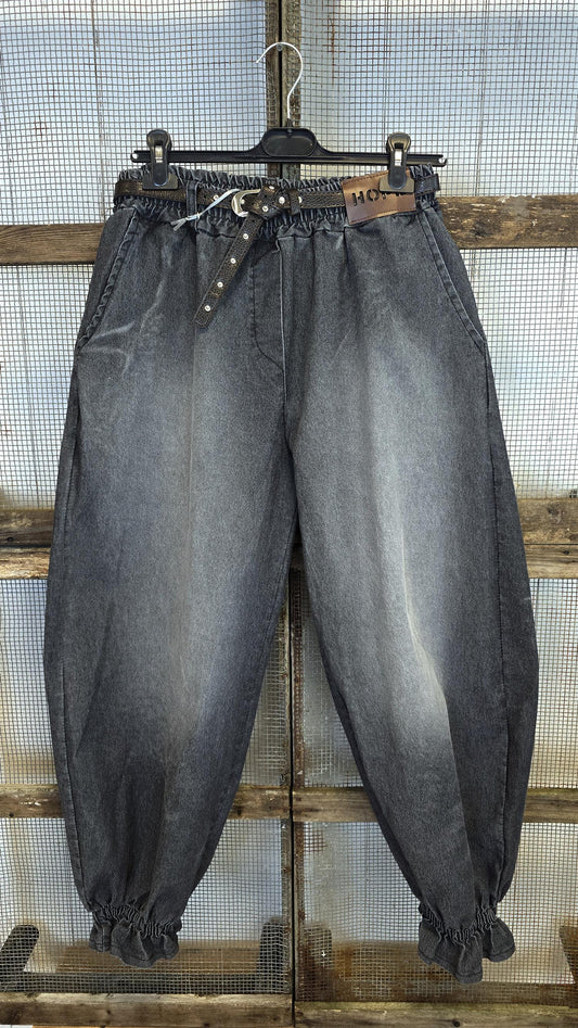 Hope bukse denimlook Grå