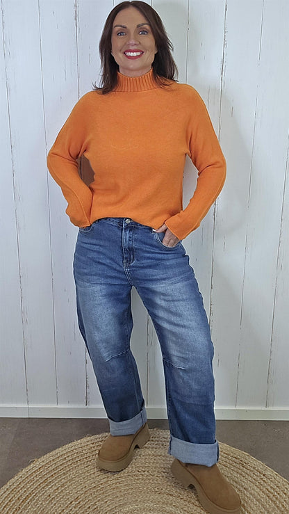 Caroline Høyhalsgenser Orange