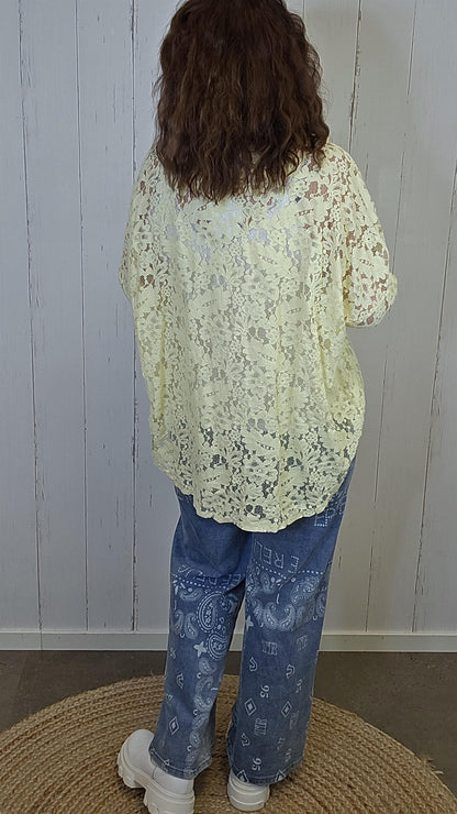 Amalie blondeskjorte gul