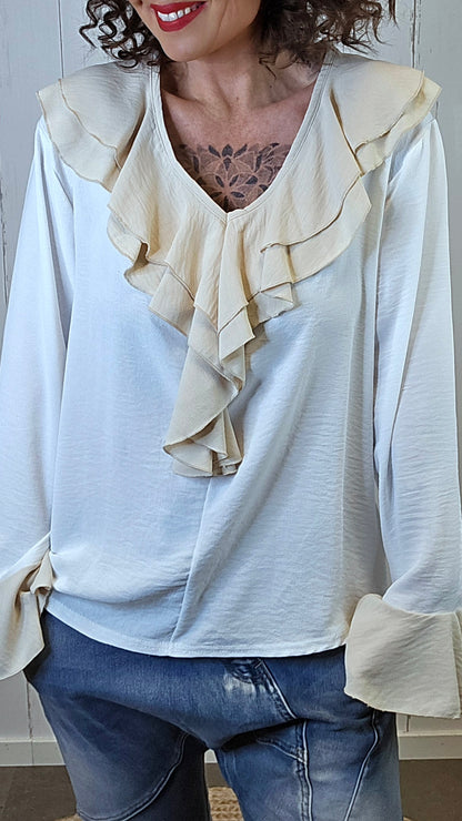Freja bluse hvit