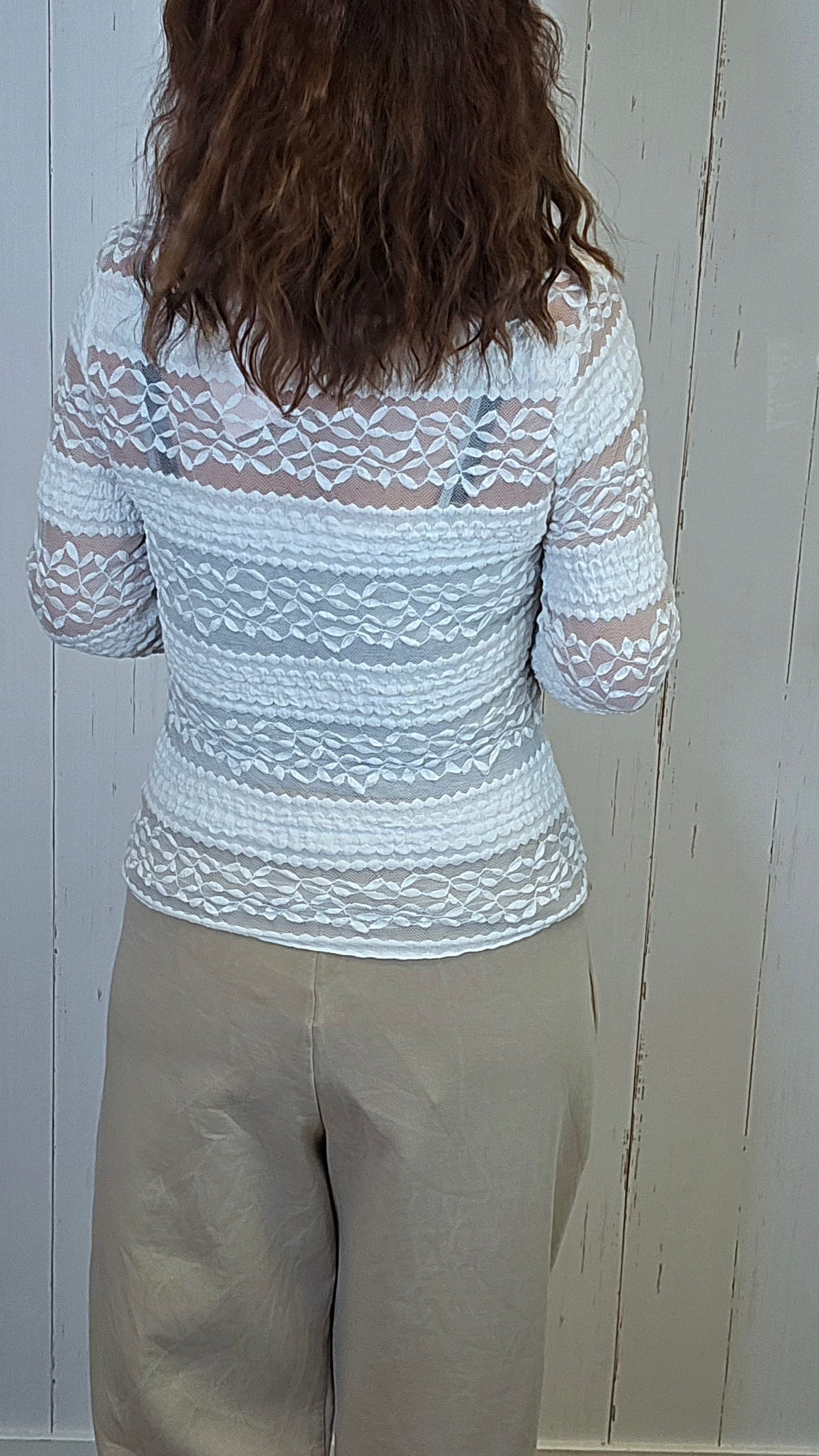 Emma blondetopp hvit