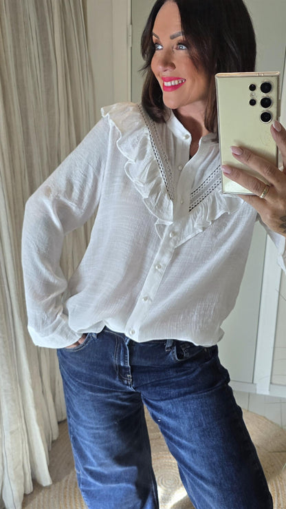 Amelia skjortebluse hvit
