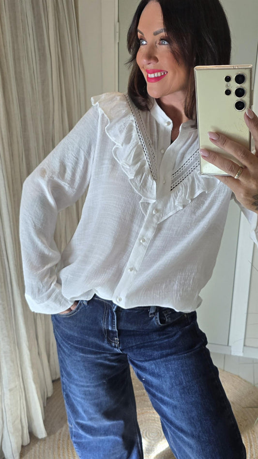 Amelia skjortebluse hvit